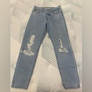 Levi's Light Blue Distressed Skinny Jeans